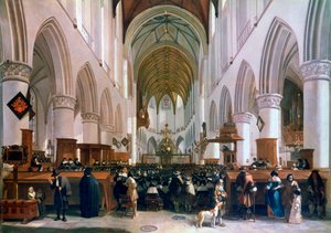 "Insidan av Grote Kerk, Haarlem", 1673