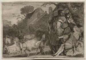 En ängel förutsäger Abrahams sons födelse, 1638. av Gerrit Claesz. Bleker