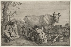The Milkmaid av Gerrit Claesz. Bleker