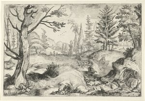 Landskap med en bäck Landskap (serietitel) av Gerrit Gauw