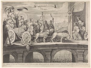 Allegori över välkomnandet av Königsmarck Est potior coelo (titel på objekt) av Gerrit Gerritsz van Fenaem