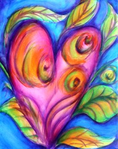 G Hearts 03, 2016 (akryl på duk) av Gerrit Greve