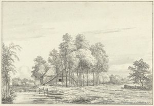 Utsikt vid Oudewater av Gerrit Lamberts
