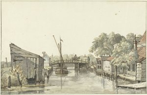 Utsikt över Ringdijk på Schulpbrug, med utsikt mot Utrecht-sidan av Amstel