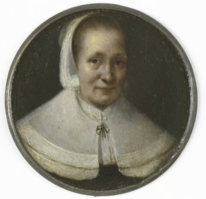 Porträtt av en femtioårig kvinna av Gerrit Lundens