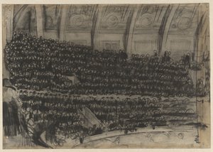 Åskådare på Circus Carrés läktare av Gerrit Willem Dijsselhof