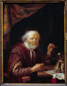 Guldvågen. Målning av Gerard Dou (1613-1675) Ec. Hol.