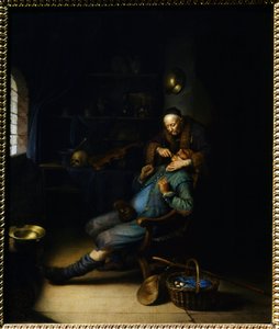 Tanddragaren. Målning av Gerard Dou (eller Gerrit Dow) (1613-1675) av Gerrit Dou