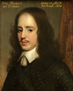 Porträtt av Willem II prins av Oranien, ca 1653 (olja på pannå) av Gerrit van (after) Honthorst