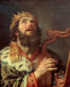 Kung David spelar harpa. 1622 av Gerrit van Honthorst