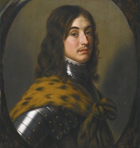 Maurice du Palatinat (1620-1652) Fils de Frederic V du Palatinat - Porträtt av prins Maurice av Pfalz par Honthorst, Gerrit, van (1590-1656). Olja på trä, storlek: 62,3x58,5, Privat samling