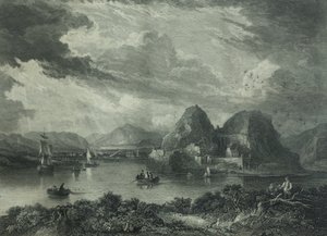 Dumbarton Castle, ca 1880 (gravyr)