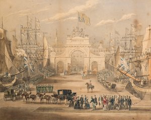 Mottagning av drottning Victoria, prins Albert och prinsessan Royal i Dundee