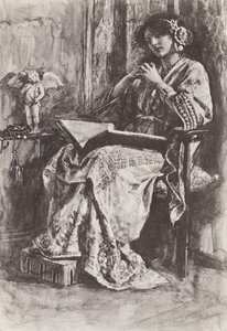 Illustration till The Story of Hereward, The Champion of England (litografi) av Gertrude E. Demain (after) Hammond