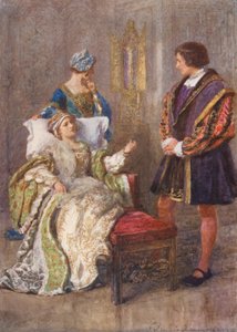 Shakespeare, Kung Henrik VIII (färglitografi) av Gertrude E. Demain (after) Hammond