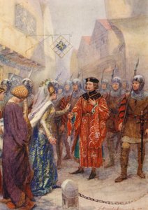 William Shakespeares pjäs: Richard II (färglitografi) av Gertrude E. Demain (after) Hammond
