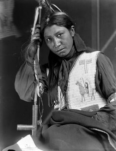 Charles American Horse, en medlem av Buffalo Bills Wild West Show, ca 1900