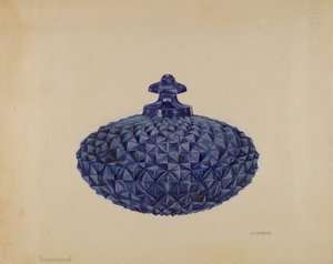 Täckt smörfat, ca. 1936. av Gertrude Lemberg