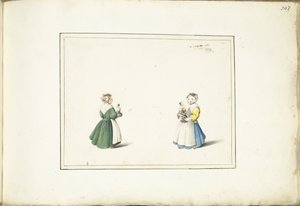 Två flickor med en docka av Gesina ter Borch