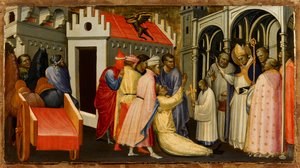 Saint Hugh of Lincoln exorciserar en man besatt av djävulen, 1404-1407