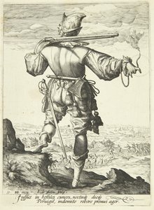 En musketör sedd bakifrån av Gheyn, Jacques II de