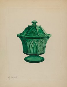 Sockerskål, ca. 1937. av Giacinto Capelli