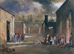En natt menal i Sallustios hus i Pompeji av Giacinto Gigante