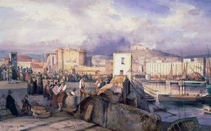 Neapel hamn av Giacinto Gigante