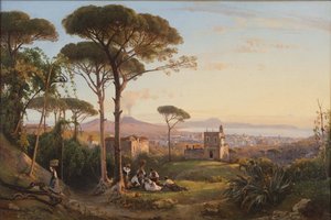 Neapel sett från La Conocchia, 1844.
