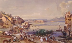 Posilippo Road, Neapel av Giacinto Gigante
