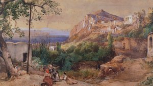 Utsikt över Capri (akvareller och tempera) av Giacinto Gigante