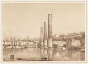 Vy över ruinerna i Pompeji av Giacinto Gigante