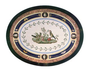 Mikromosaikskiva, Rom, sent 1700-tal (mosaik, ormolu-monterad ebenholts och satinträ) av Giacomo (attr. to) Raffaelli