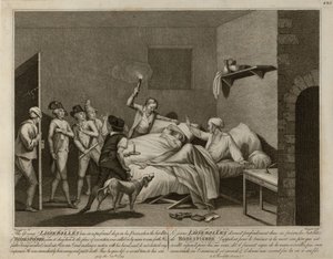 The Young Loiserolles tas från sin cell för att föras till avrättningen. av Giacomo Aliprandi