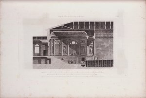 Tvärsnitt av Hermitageteaterns hörsal, 1783