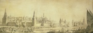 Panoramautsikt över Moskva Kreml i slutet av 1700-talet, slutet av 1790-talet