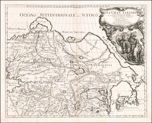 1683 års karta över Stora Tartariet av Giacomo Cantelli da Vignola av Giacomo Cantelli