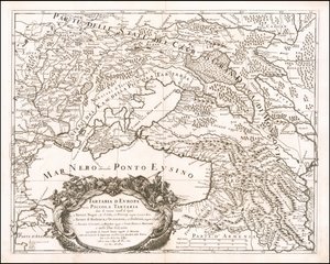 1684 års karta över Lilla Tartariet av Giacomo Cantelli da Vignola av Giacomo Cantelli