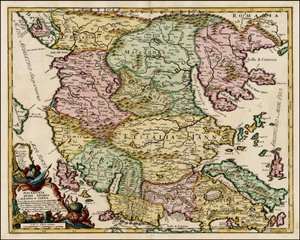 1684 års karta över Makedonien och Thessalien av Giacomo Cantelli da Vignola av Giacomo Cantelli
