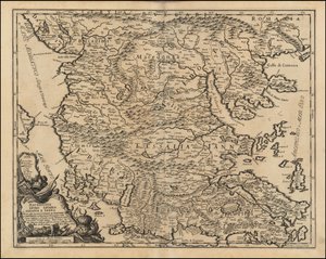 1684 års karta över Thessalien och Makedonien av Giacomo Cantelli da Vignola av Giacomo Cantelli