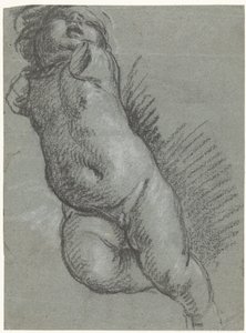 Studie av en flytande putto
