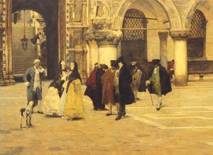 Strosa på torget i Venedig