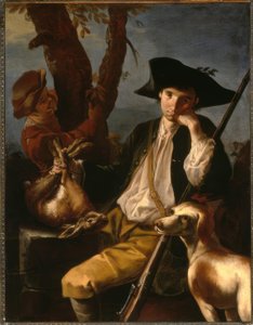 G.F.Cipper heter Il Todeschini, Resting Hunter / Painting