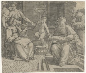 Helig familj med Elisabeth och Johannes Döparen