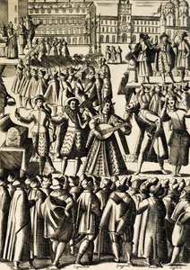 Charlataner på Markusplatsen i Venedig