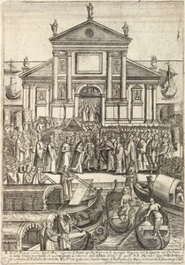 Dogen och hans följe lyssnar på vesper på juldagen i San Giorgio Maggiore-kyrkan i Venedig