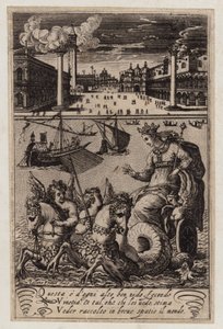 Utsikt över Markusplatsen, Venedig (gravyr)