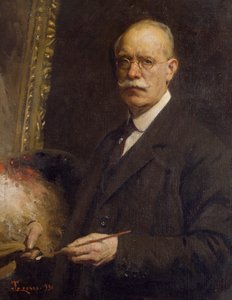 Självporträtt, av Giacomo Grosso (1860-1938), olja på duk, 84x66 cm