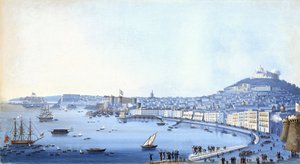 Konteramiral Horatio Nelsons (1758-1805) ankomst till Neapel (Italien) den 22 september