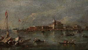 Venetiansk scen, sent 1700-tidigt 1800-tal.